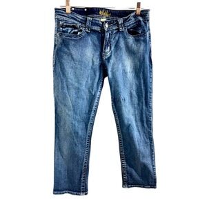 Red Rivet Blue Ankle Cropped Jeans Sz‎ 13-Juniors